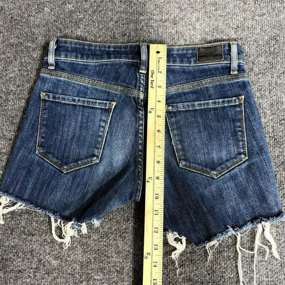 ByCORPUS Shorts Womens 25 Blue Denim Cutoff Raw Hem Skinny Fit Casual Summer